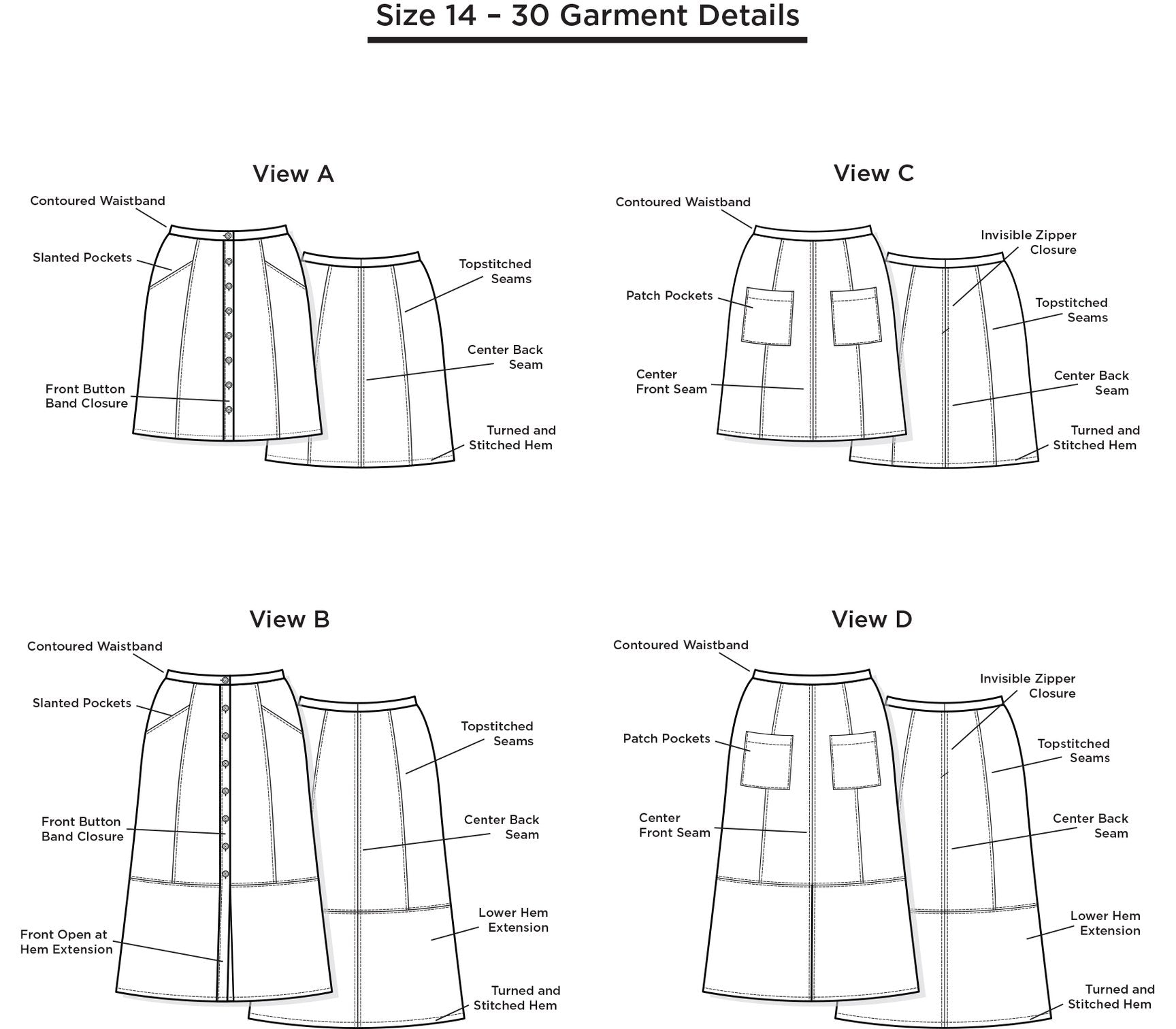 Grainline Studio, Reed Skirt Pattern - Lakes Makerie - Minneapolis, MN