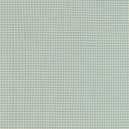 Crawford Gingham Shirting, Checks or Stripes (multiple sizes), Aqua Blue, 1/4 yard