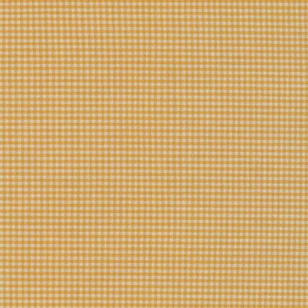 Crawford Shirting, Checks (multiple sizes) or Stripes, Mustard, 1/4 yard