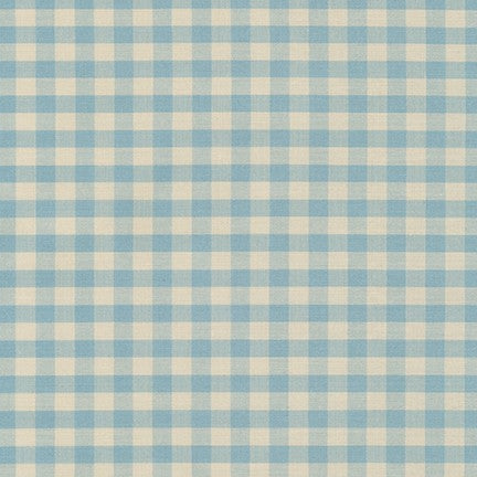 Crawford Gingham Shirting, Checks or Stripes (multiple sizes), Aqua Blue, 1/4 yard