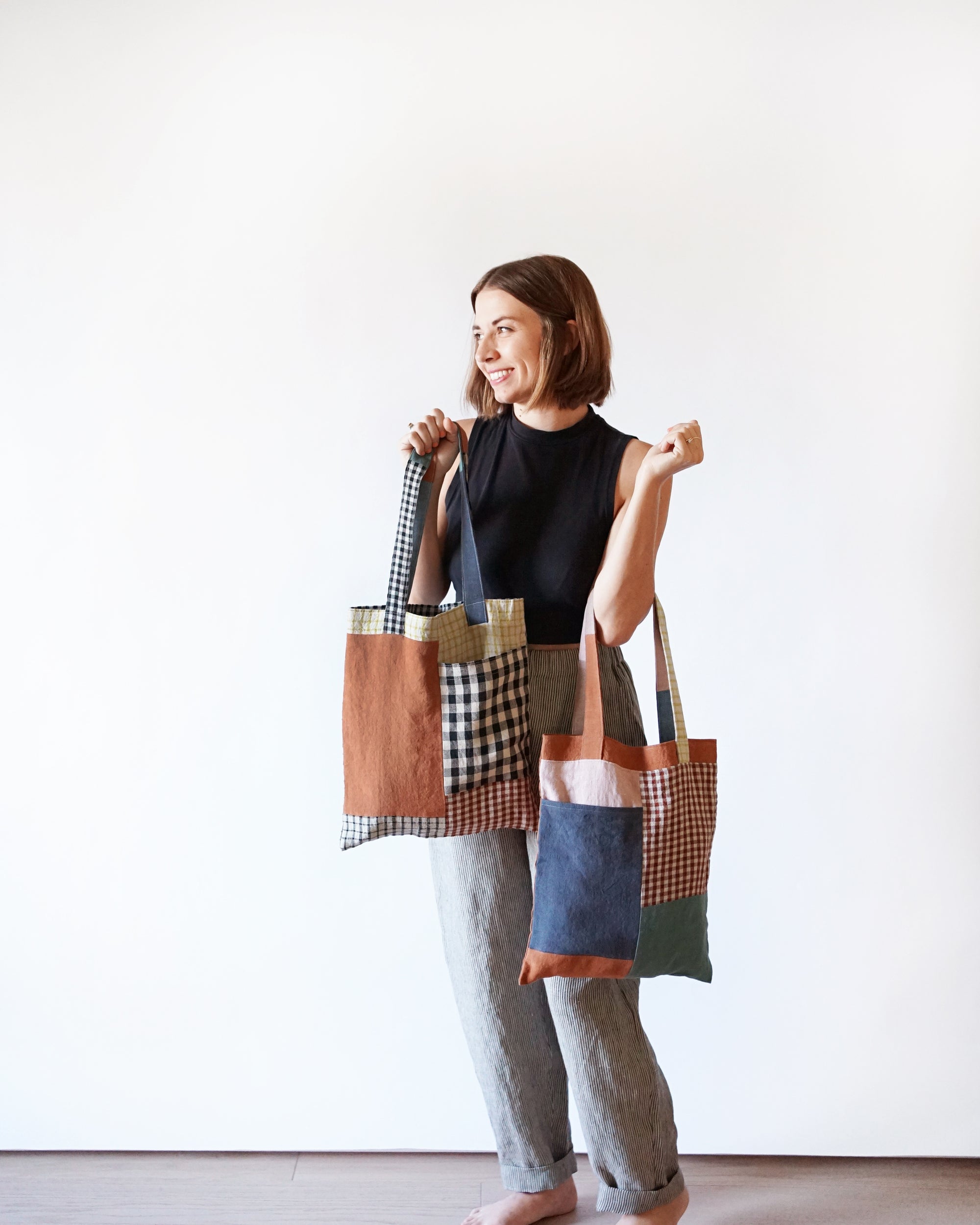 Matchy Matchy Sewing Club, Stash Pocket Tote Digital PDF Pattern