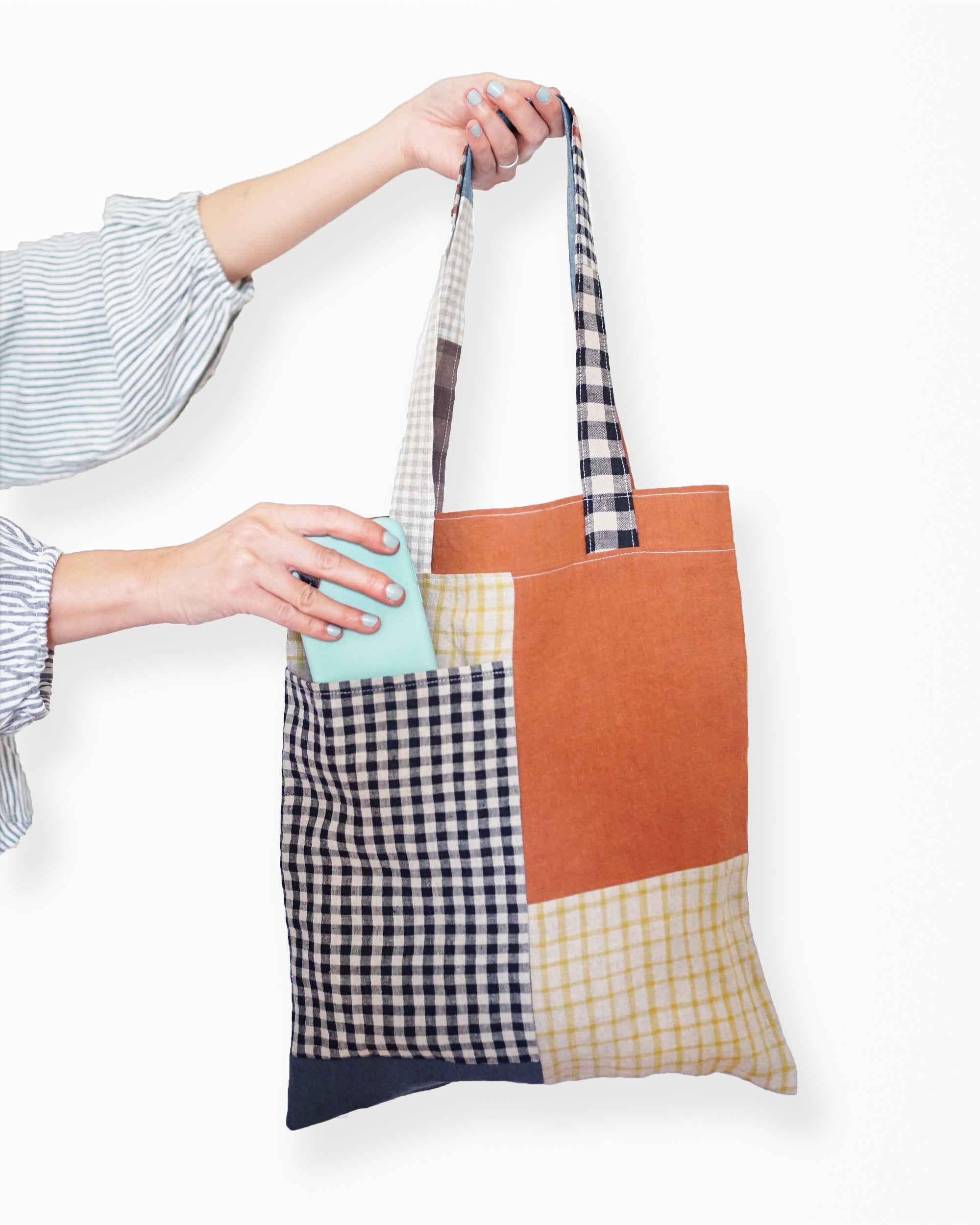 Matchy Matchy Sewing Club, Stash Pocket Tote Digital PDF Pattern