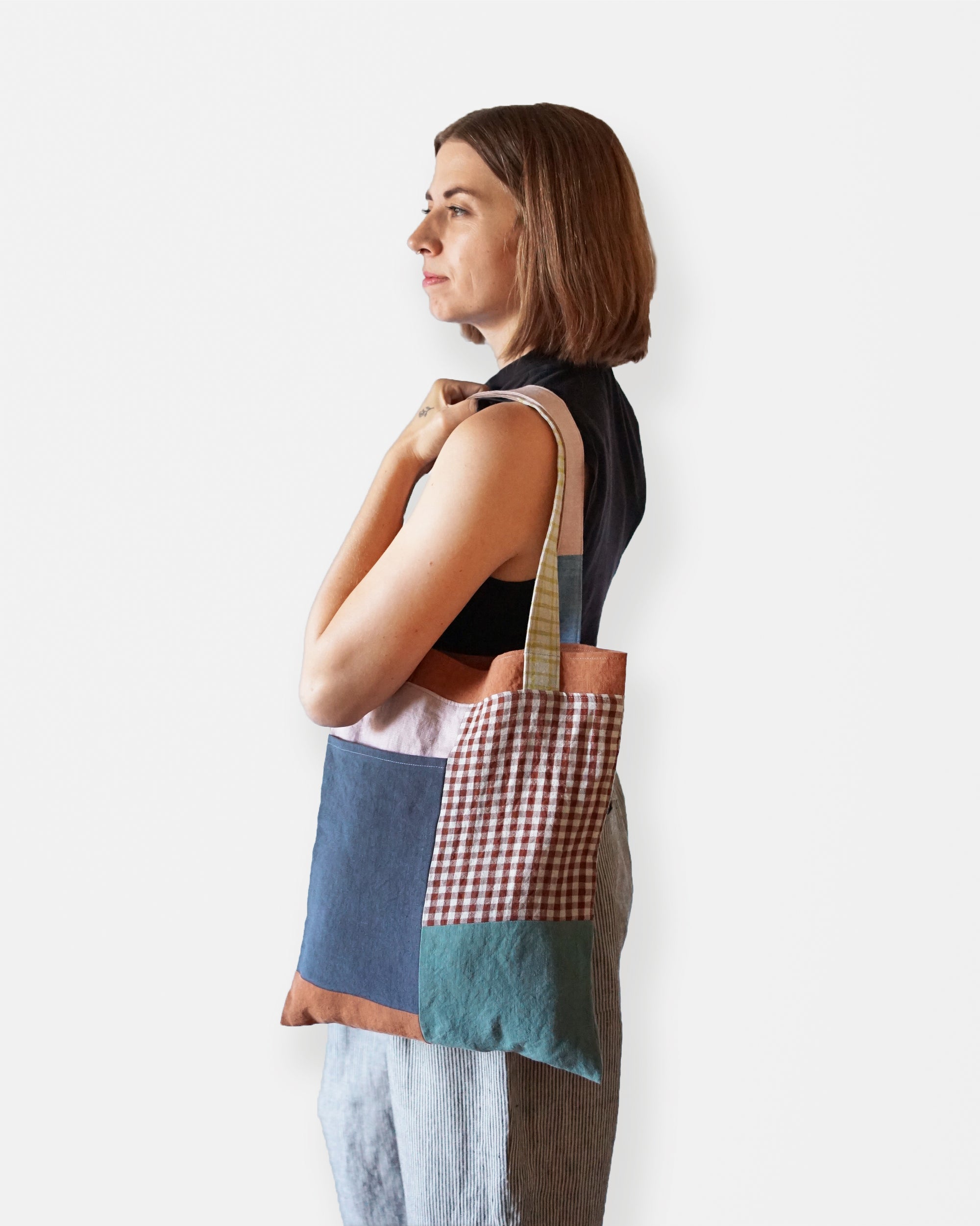 Matchy Matchy Sewing Club, Stash Pocket Tote Digital PDF Pattern