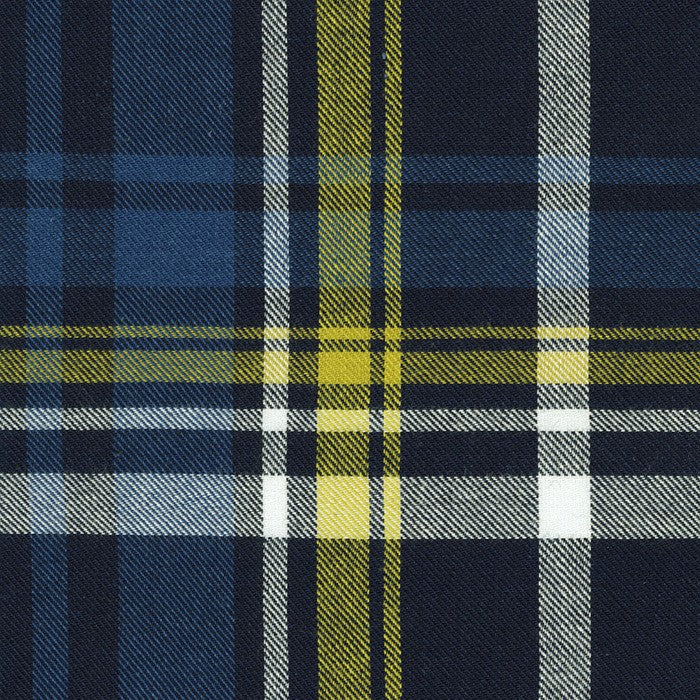 Denim Junction Yarn Dyed Plaid, blue and yellow, 1/4 yard