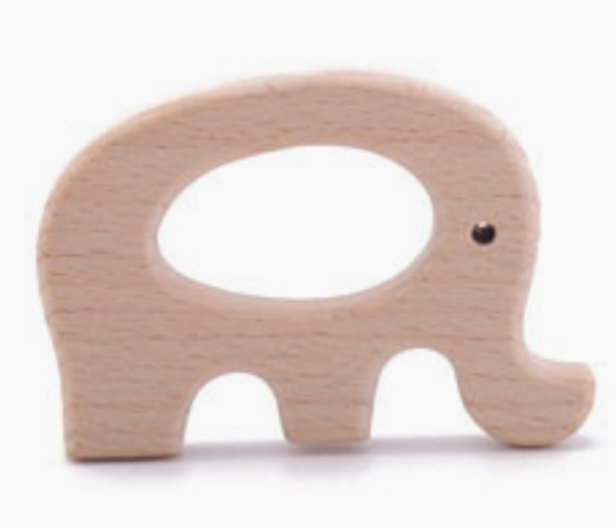 Wooden Baby Teether, hedgehog, elephant, bird or star