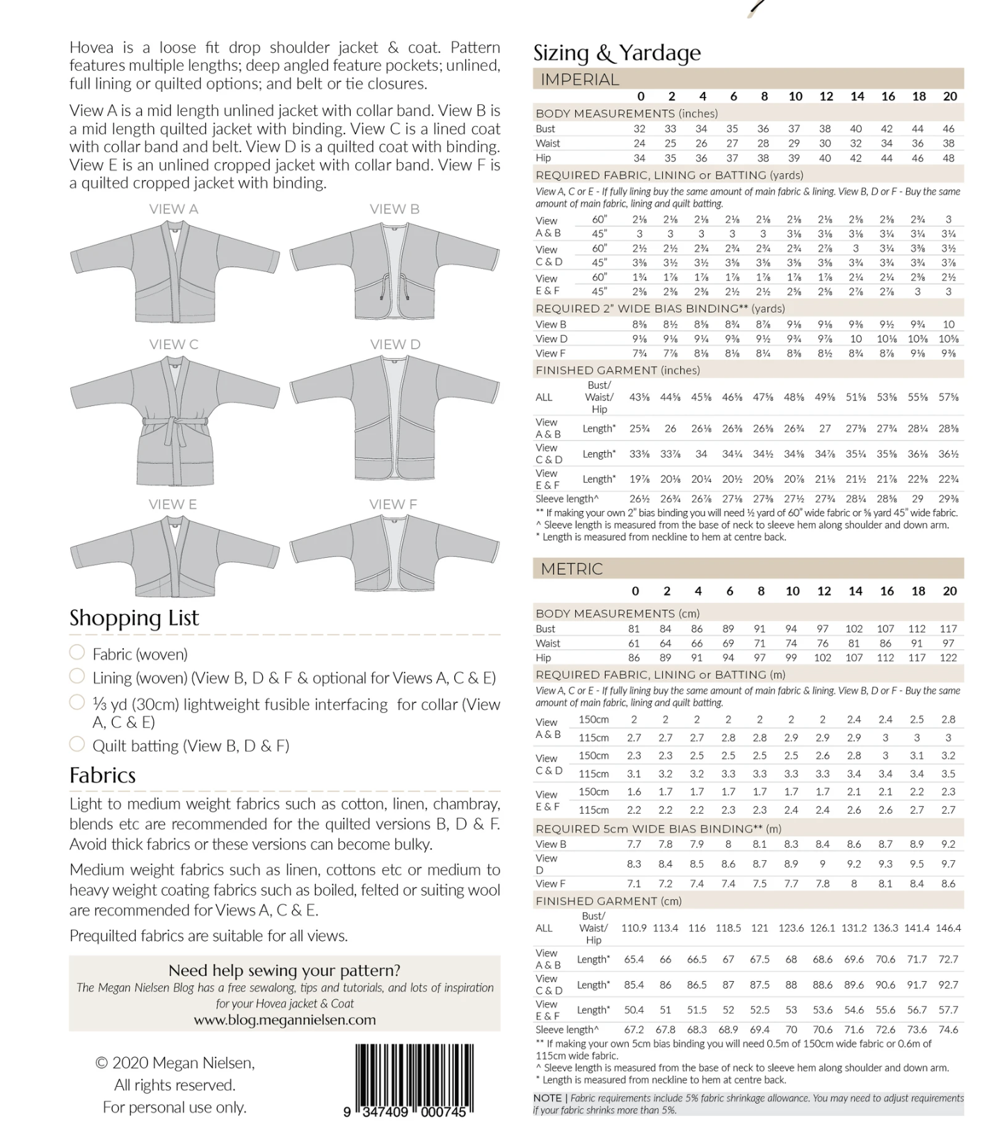 Megan Nielsen Hovea Quilted Coat Paper Pattern – Lakes Makerie Megan Nielsen Hovea Quilted Coat Paper Pattern – Lakes Makerie