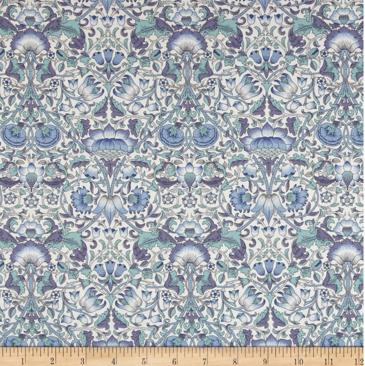 Liberty Tana Lawn Cotton Fabric, Lodden E, Blue, 1/4 yard