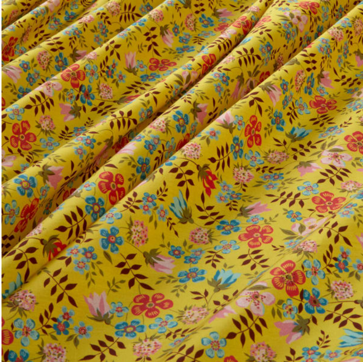 Liberty Tana Lawn Cotton Fabric- Edenham 19A, Yellow, 1/4 yard