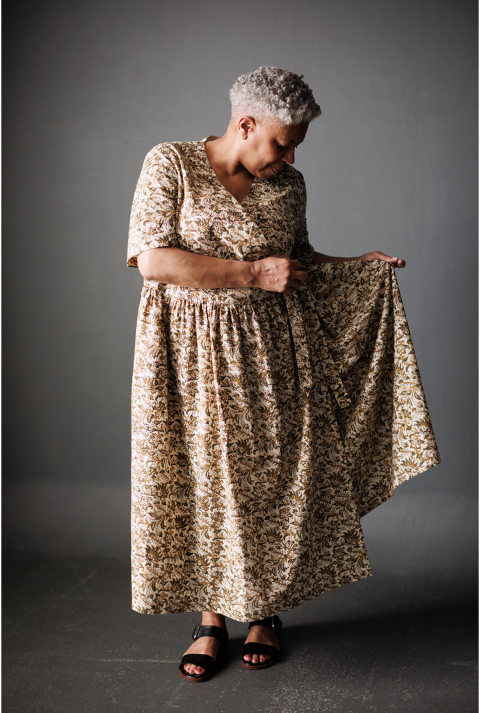 Merchant & Mills, Etta Wrap Dress PDF Pattern, two size ranges, with or without printing