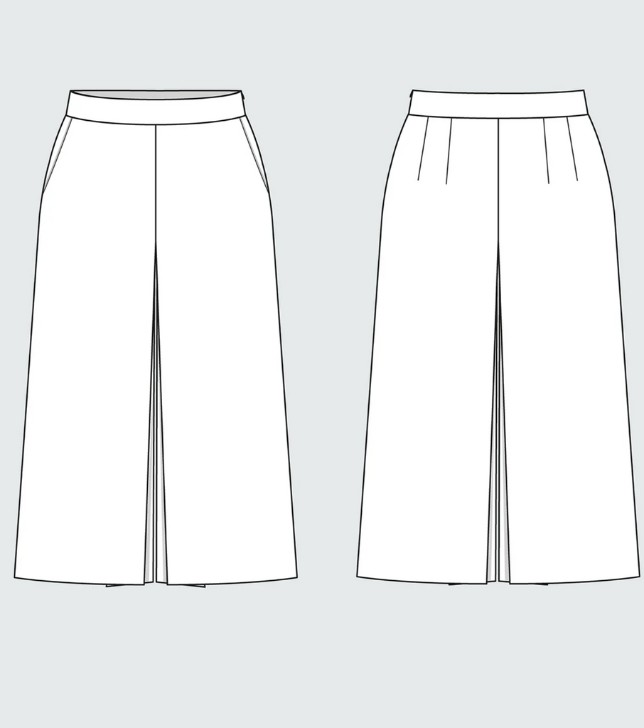 Assembly Line, Culottes Sewing Pattern, Sweden, two size ranges