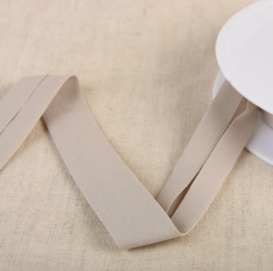 Organic Cotton Bias Binding, 20mm (0.8 inches) Wide