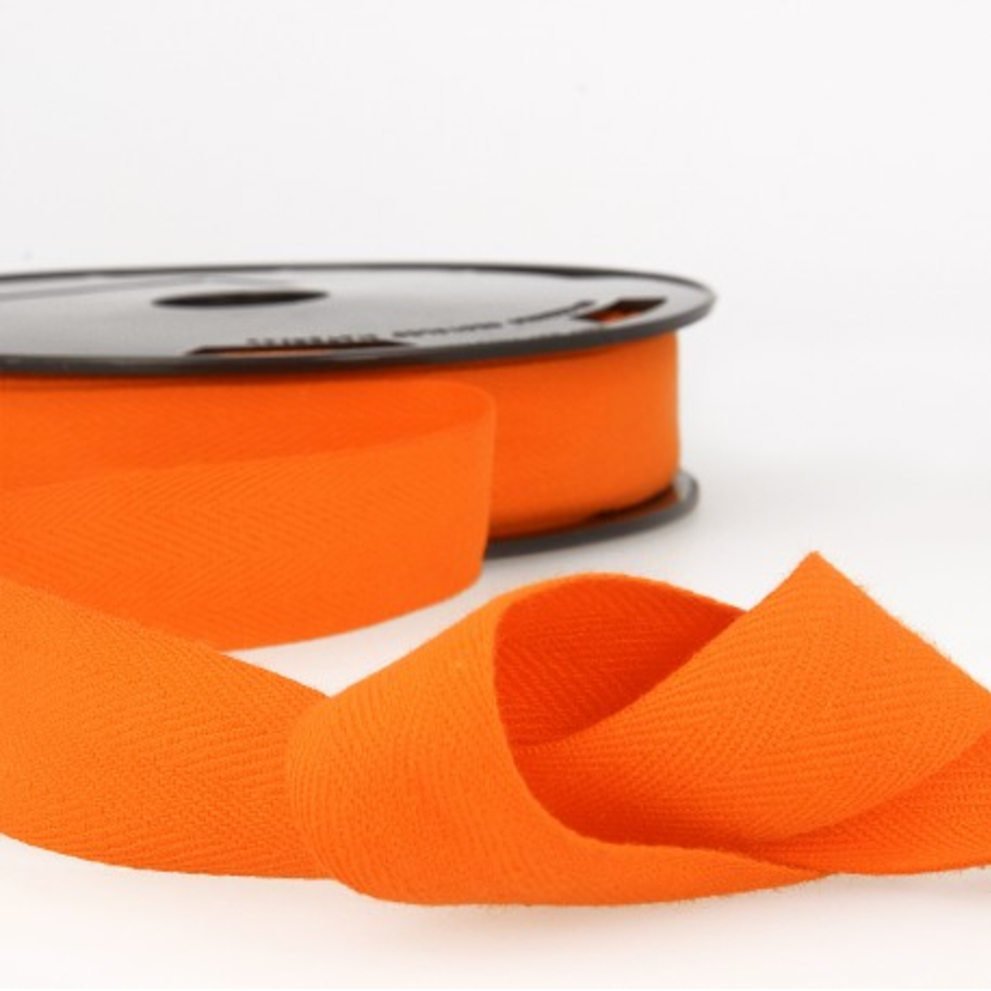 Twill tape, 5/8" Cotton, multiple colorways, per yard