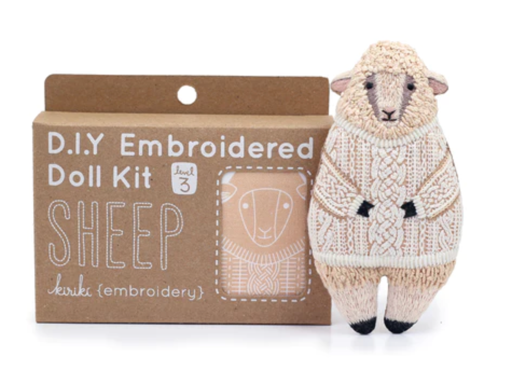 Kiriki D.I.Y Embroidered Doll Kits, various animals