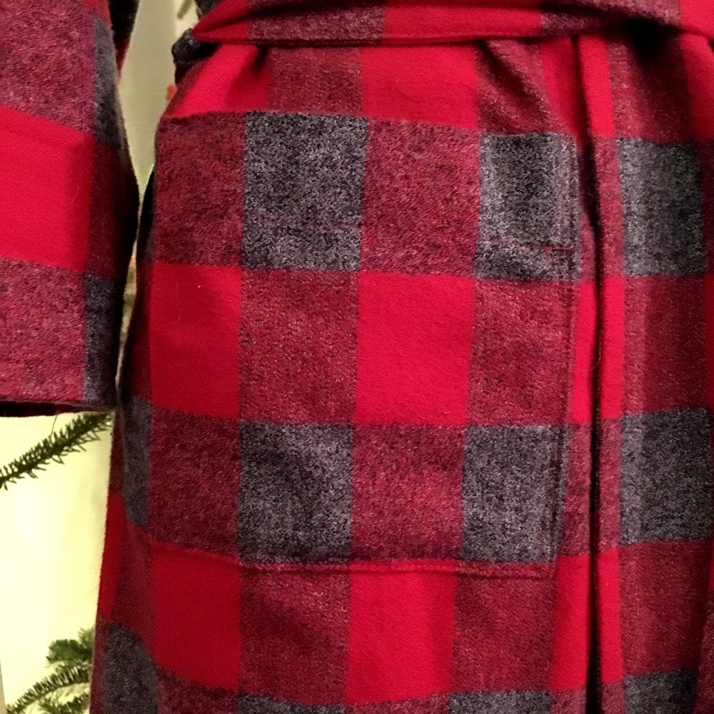 Mammoth Cotton Flannel Fabric, Buffalo, Check- Red and Grey, 1/2 yard - Lakes Makerie - Minneapolis, MN