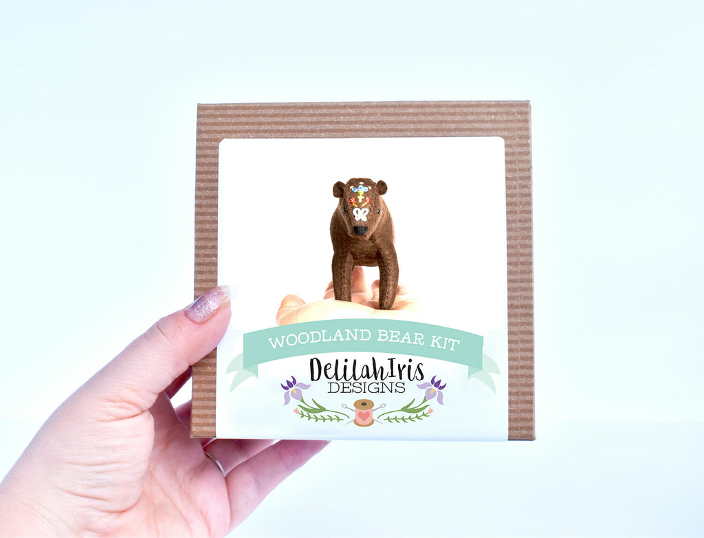 Felt Woodland Bear Kit - DelilahIris Designs