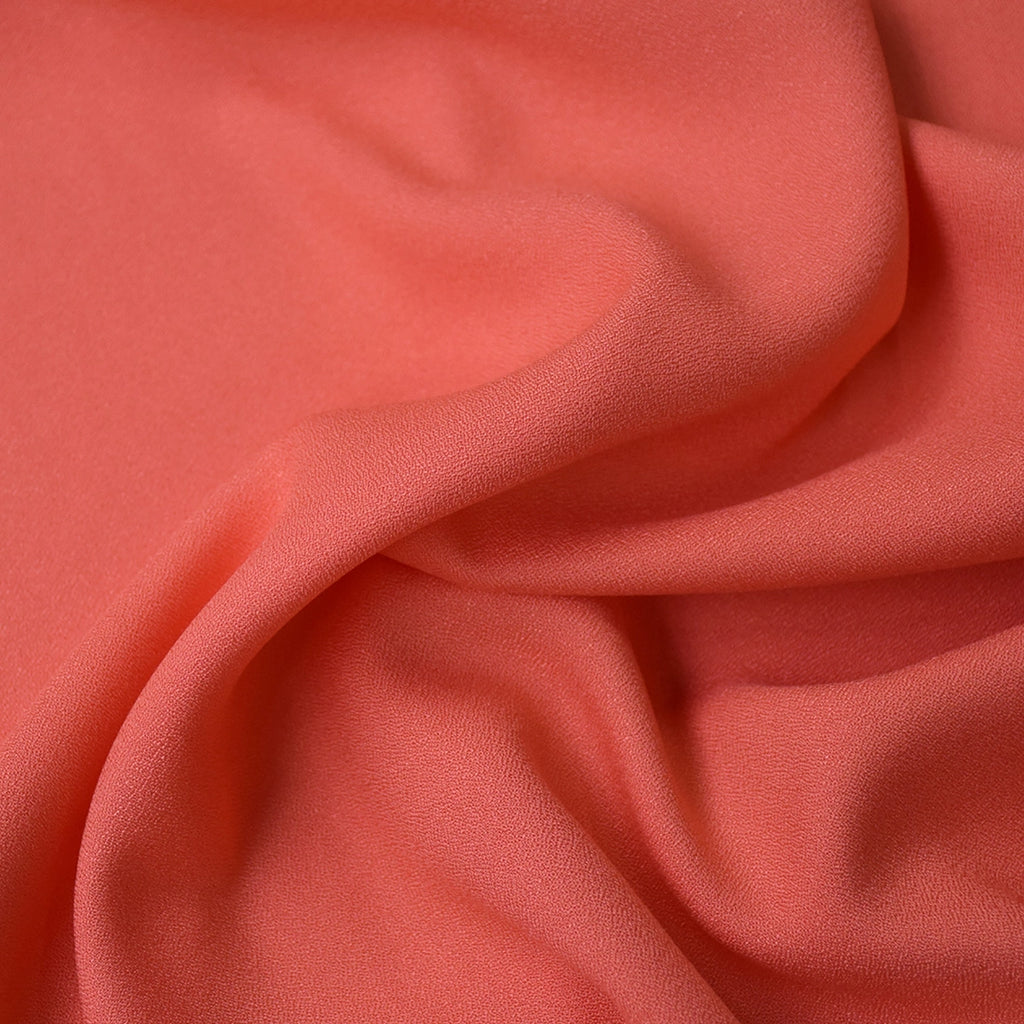 Cousette Viscose Crepe, Coral , 1/4 yard