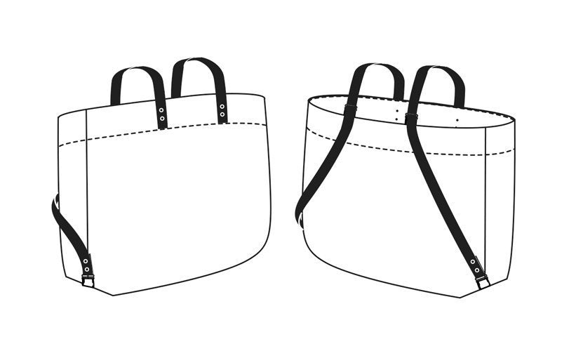 Merchant & Mills, the Costermonger Backpack Market Tote PDF Pattern