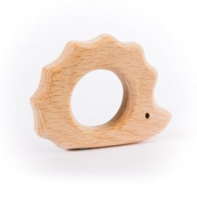 Wooden Baby Teether, hedgehog, elephant, bird or star