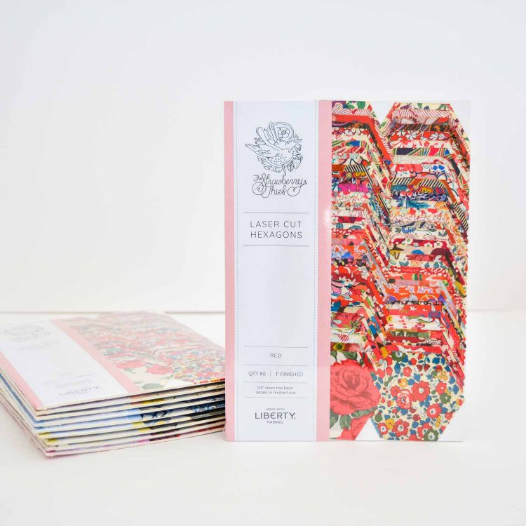 Liberty Tana Lawn Laser Cut 1" Hexagons, multiple colorways