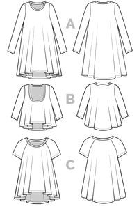 Closet Core Patterns, Ebony t-shirt and dress Pattern