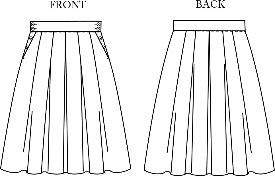Merchant & Mills Shepherd Skirt PDF Pattern, two size ranges, with or without printing