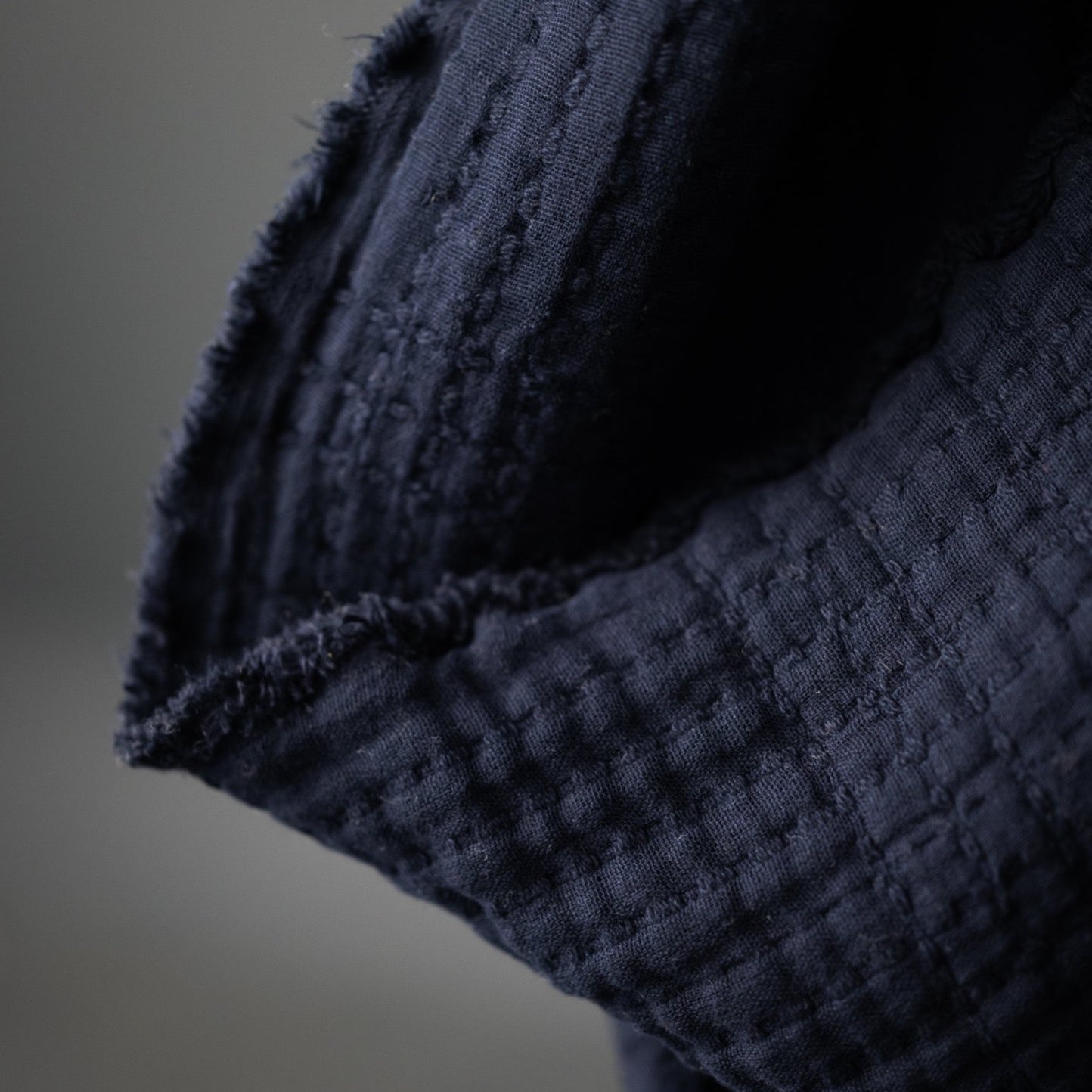 Merchant & Mills, Soft Stitch Jacquard Cotton, Dark Navy, 1/4 yard
