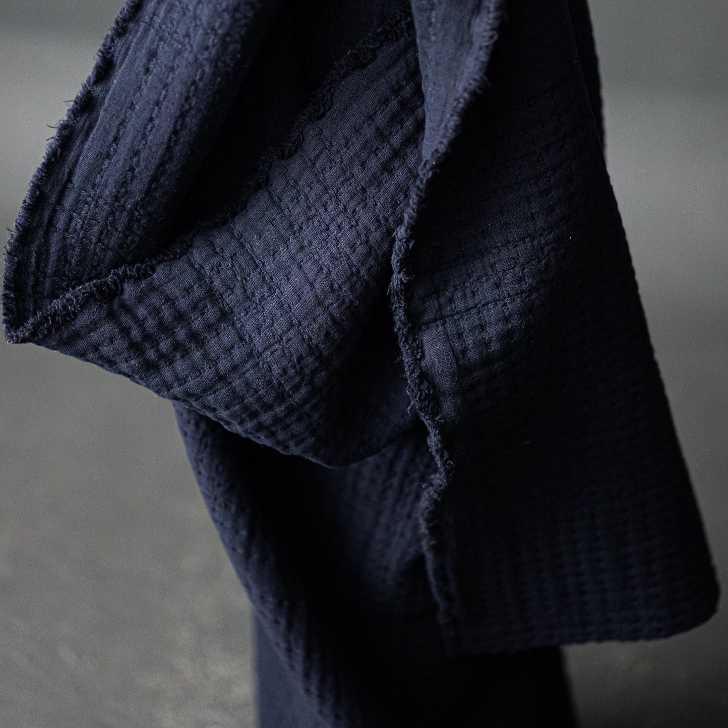 Merchant & Mills, Soft Stitch Jacquard Cotton, Dark Navy, 1/4 yard