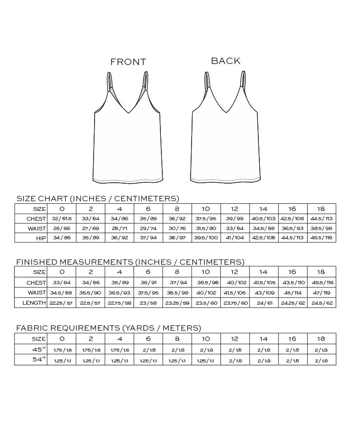 True Bias Ogden Cami Pattern - Lakes Makerie - Minneapolis, MN