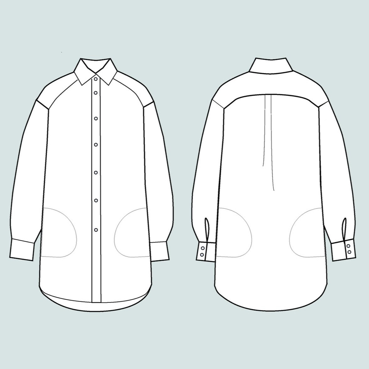 Assembly Line Oversized Shirt Pattern, Sweden