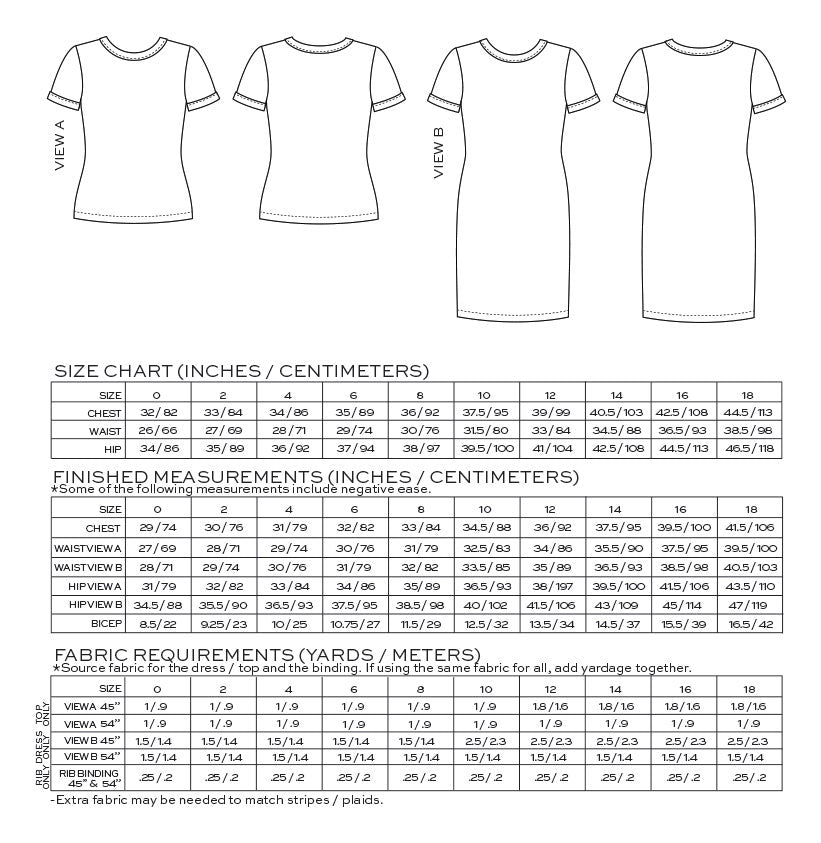 True Bias Rio Ringer T-shirt/Dress Pattern