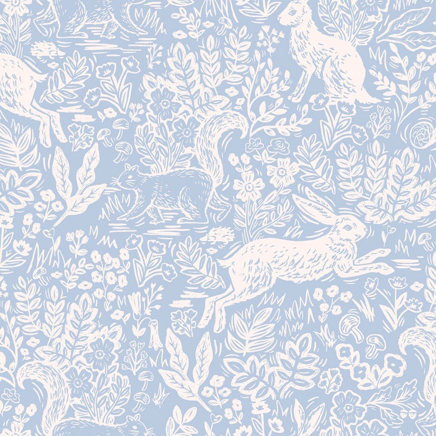 Rifle Paper Co., Wildwood Fable Blue Fabric, 1/2 yard - Lakes Makerie - Minneapolis, MN