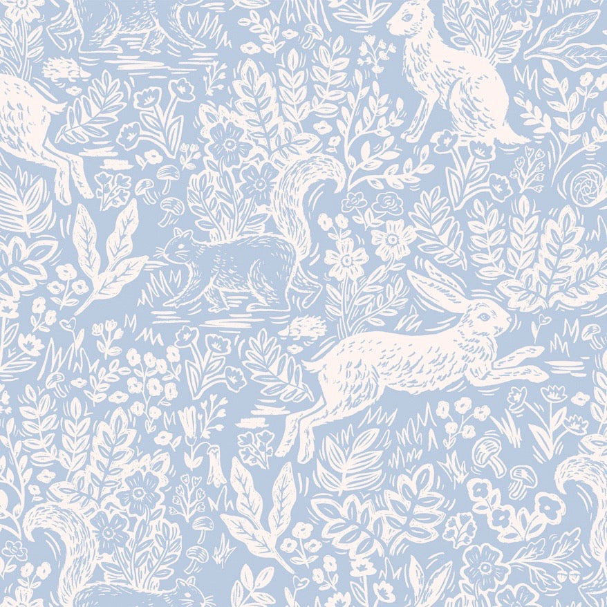 Rifle Paper Co., Wildwood Fable Blue Fabric, 1/4 yard – Lakes Makerie