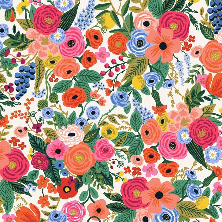 Rifle Paper Co., Wildwood - Petite Garden Party - Cream Fabric, 1/4 yard