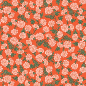 Rifle Paper Co. Bramble - Dianthus - Red Fabric, 1/4 yard