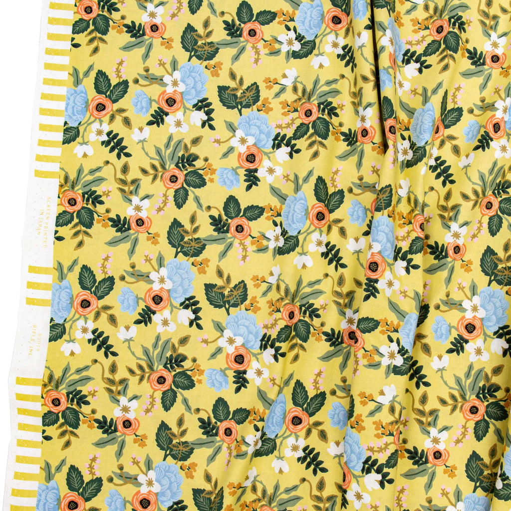 Rifle Paper Co. Primavera - Birch-Yellow - Fabric, 1/4 yard