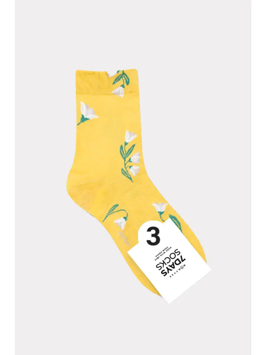 Women&#39;s Crew Botanic Garden Socks, Yellow
