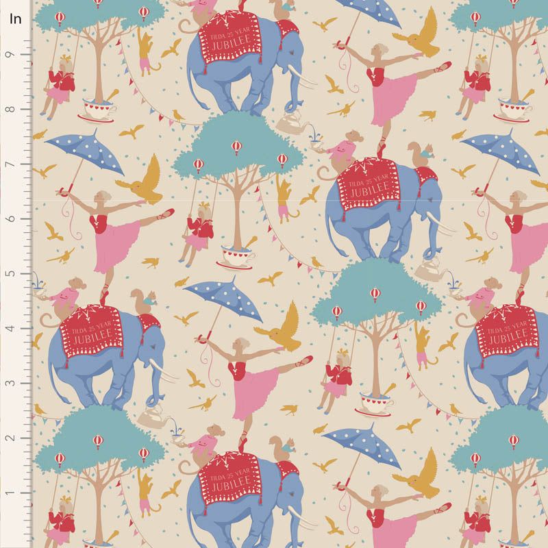 Tilda Jubilee, "Circus Life", Cotton Fabric, 1/4 yard