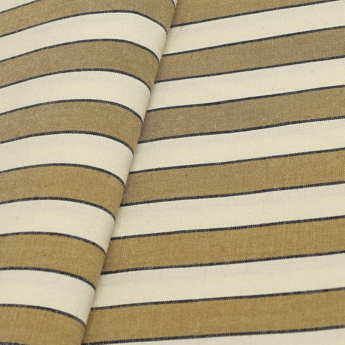 Atelier Brunette, Mustard Stripes,  1/4 yard