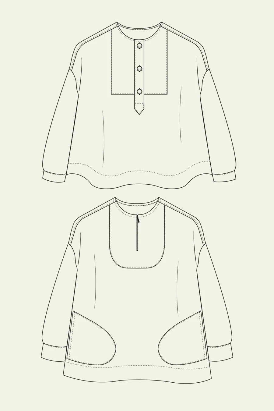 The Modern Sewing Co., French Smock PDF Pattern