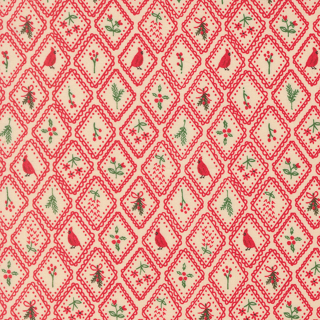 Stacey Iest Hsu, Holiday Cheer, Poinsettia,  1/4 yard