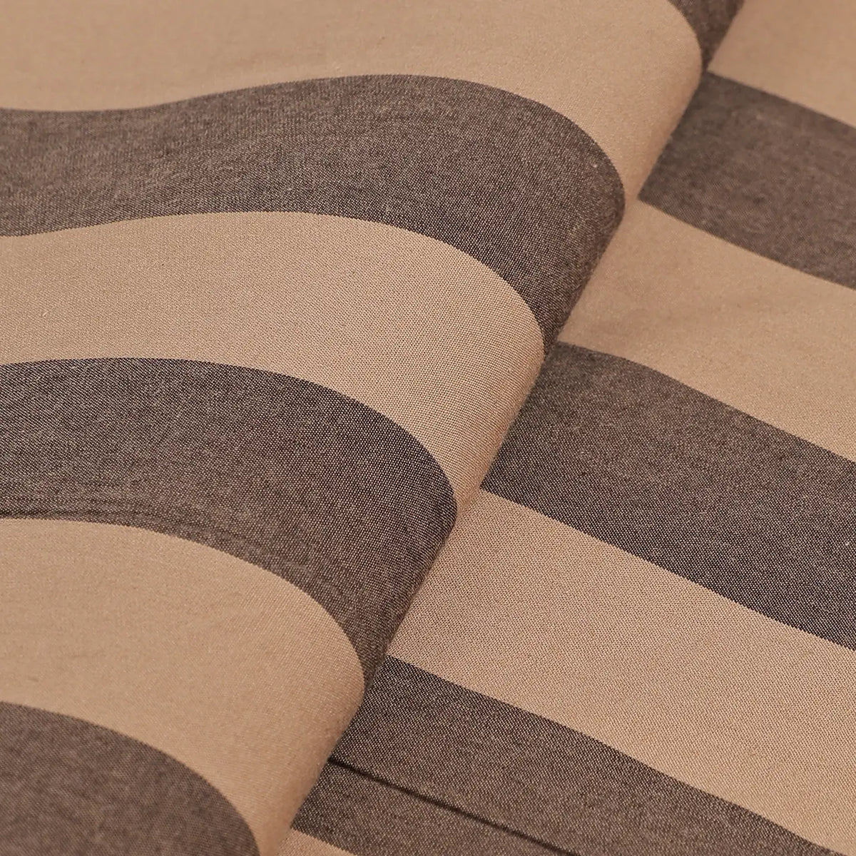 Atelier Brunette, Oat Chocolate Stripe Shirting,  1/4 yard