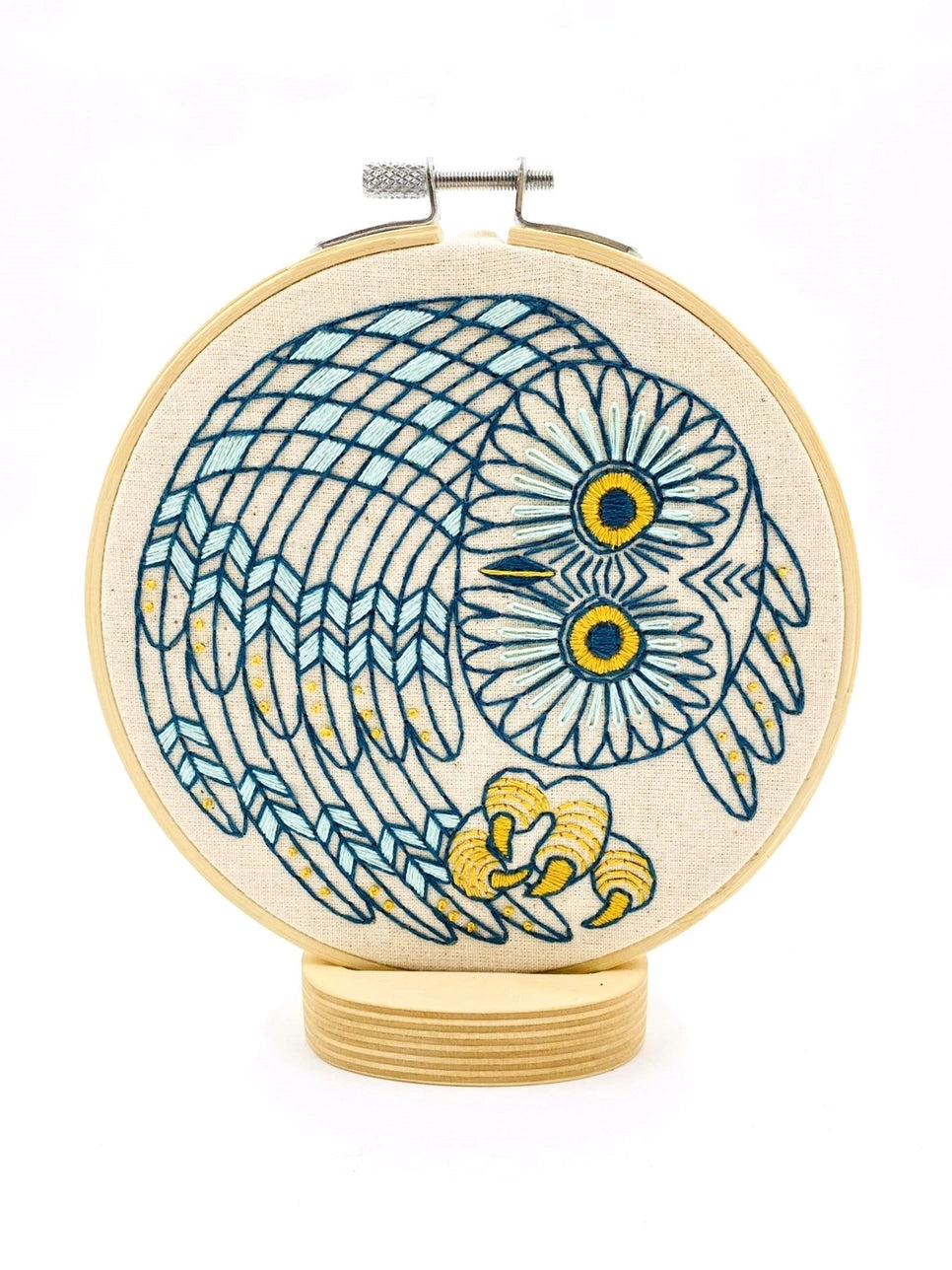 Hook Line and Tinker Embroidery Kits, Saw Whet Owl