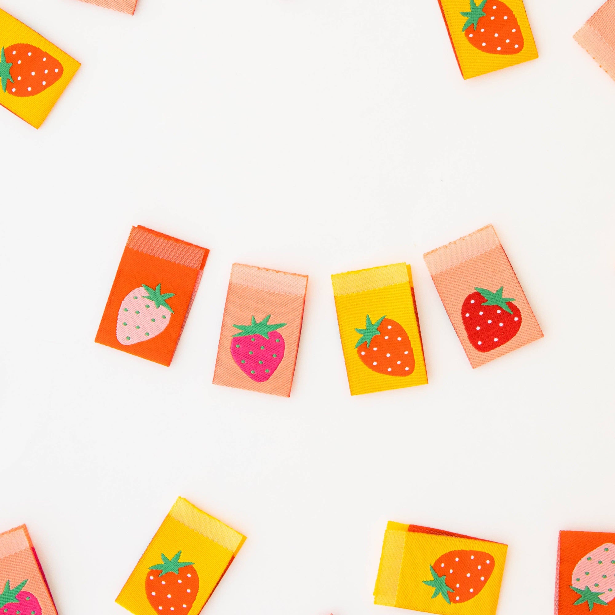 Strawberry Multipack Woven Sewing Quilt and Garment Labels - Lakes Makerie