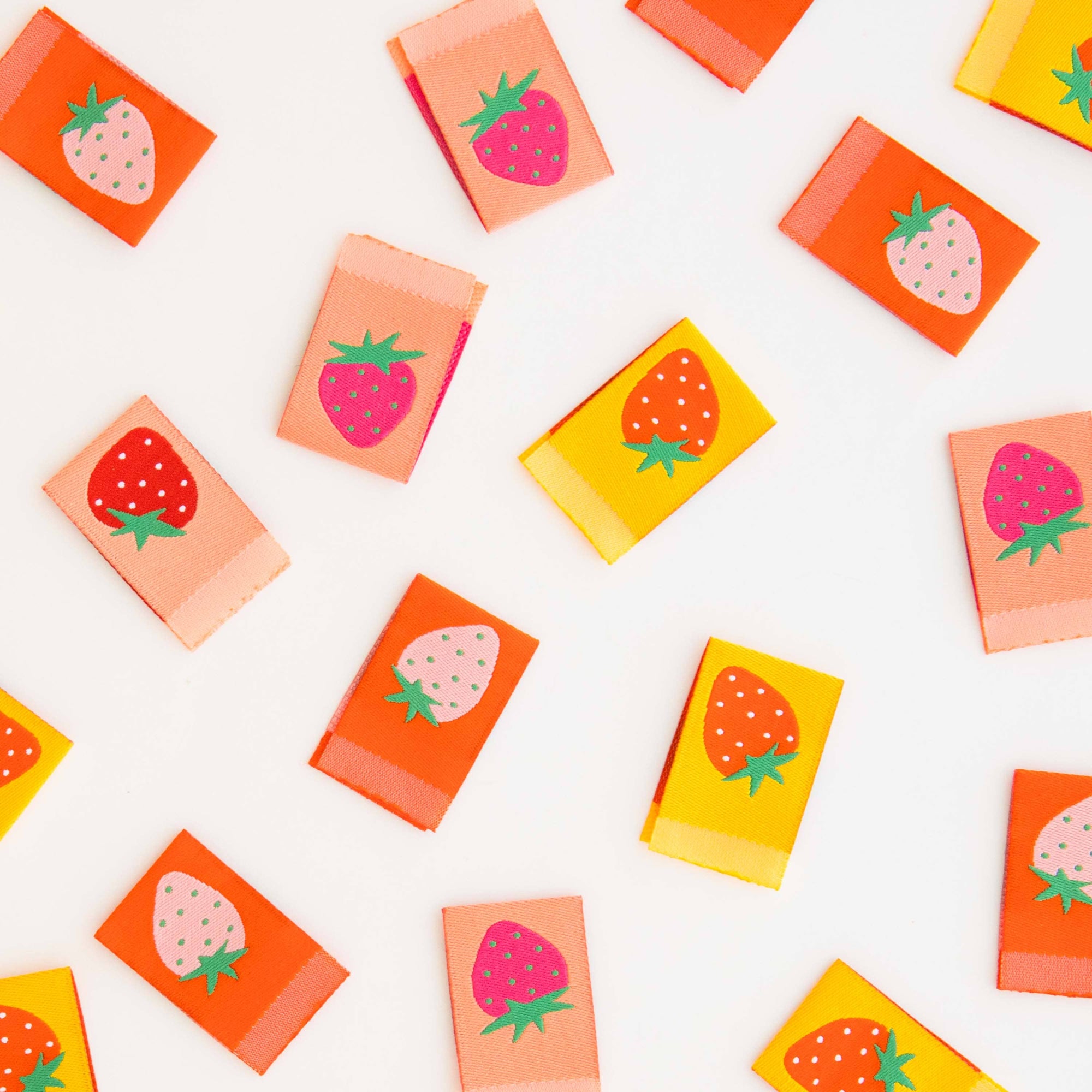 Strawberry Multipack Woven Sewing Quilt and Garment Labels - Lakes Makerie