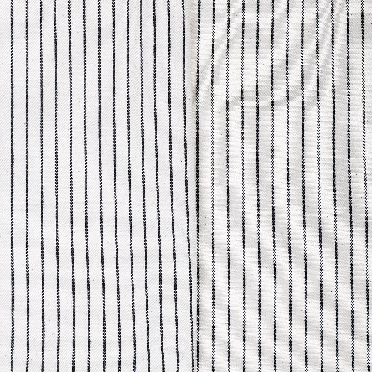 Atelier Brunette, Off White Denim Stripe, Deep Night, 1/4 yard