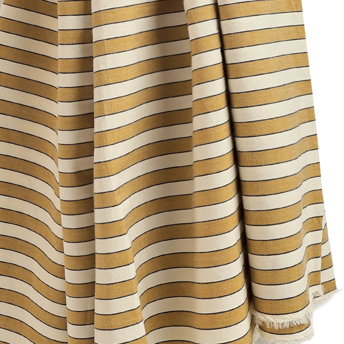 Atelier Brunette, Mustard Stripes,  1/4 yard