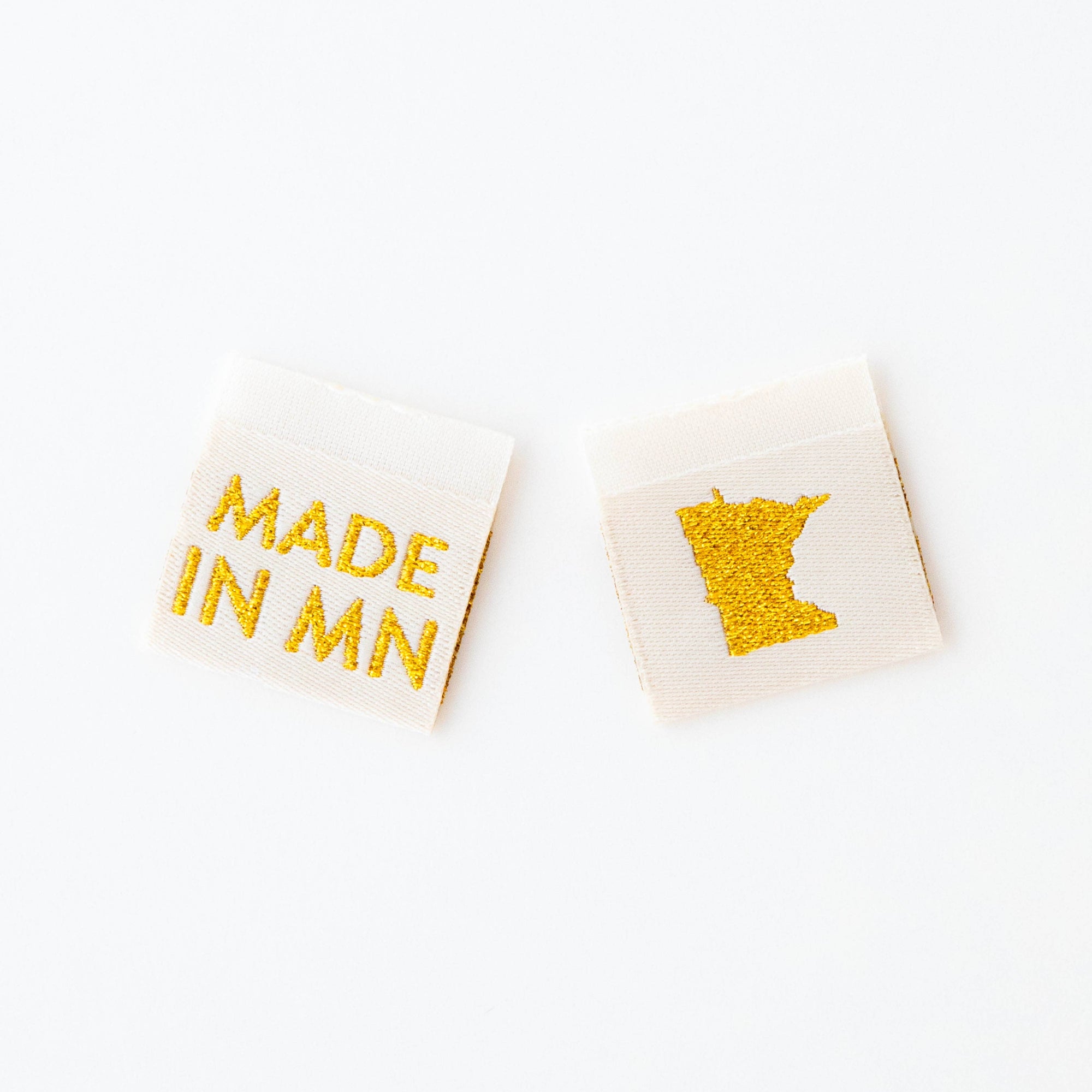 Made in Minnesota Gold Woven Labels - Lakes Makerie