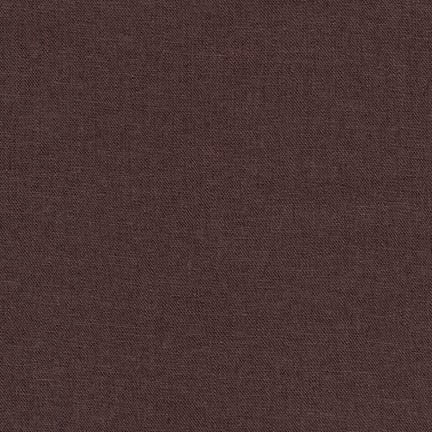 Remnant 99 ,  Brussels Washer Solid Linen Rayon Blend Fabric, espresso, 20" bolt end