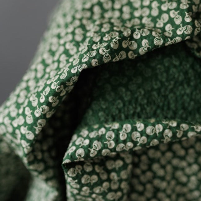 Merchant & Mills, Donguri Organic Seersucker Fabric, "Brewing Green", 1/4 yard