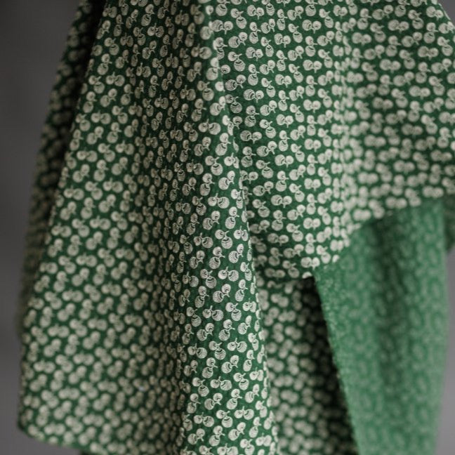 Merchant & Mills, Donguri Organic Seersucker Fabric, "Brewing Green", 1/4 yard